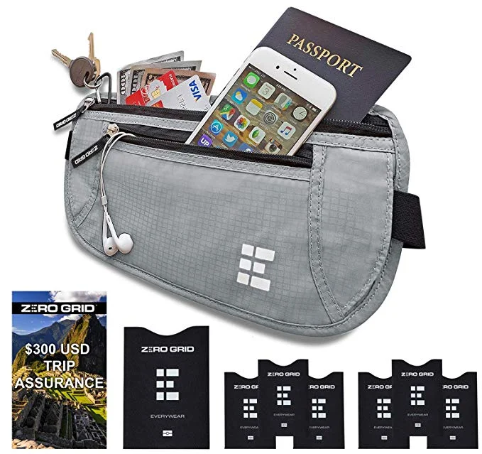 ZERO GRID MONEY BELT WITH RFID BLOCKING&nbsp;FOR $9.00
