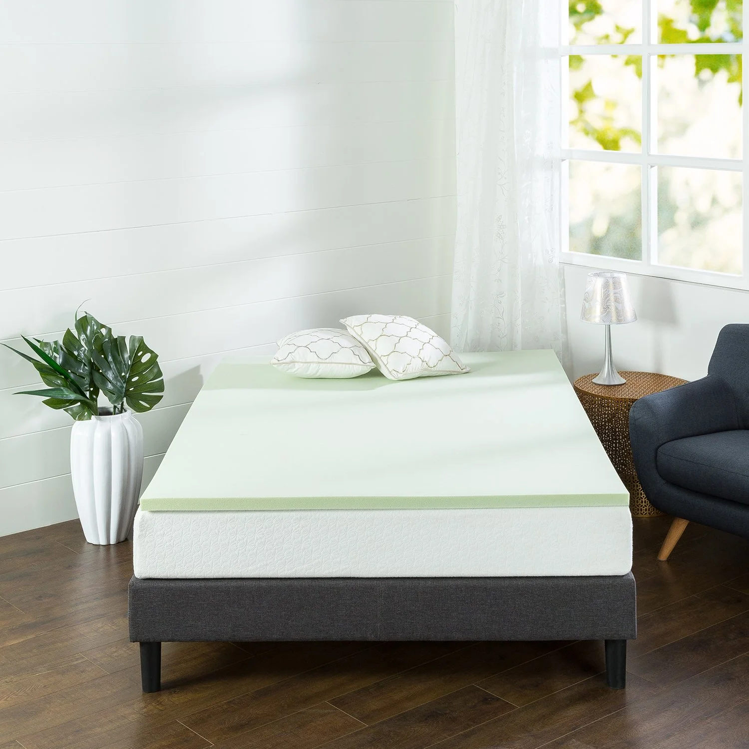 ZINUS GREEN TEA MEMORY FOAM MATTRESS TOPPER STARTING AT $20.39