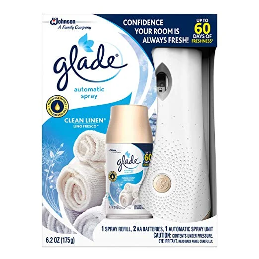 GLADE AUTOMATIC SPRAY HOLDER AND CLEAN LINEN REFILL STARTER KIT FOR $7.94