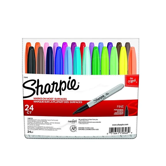 24 PACK - SHARPIE ASSORTED PERMANENT MARKERS FOR $8.98