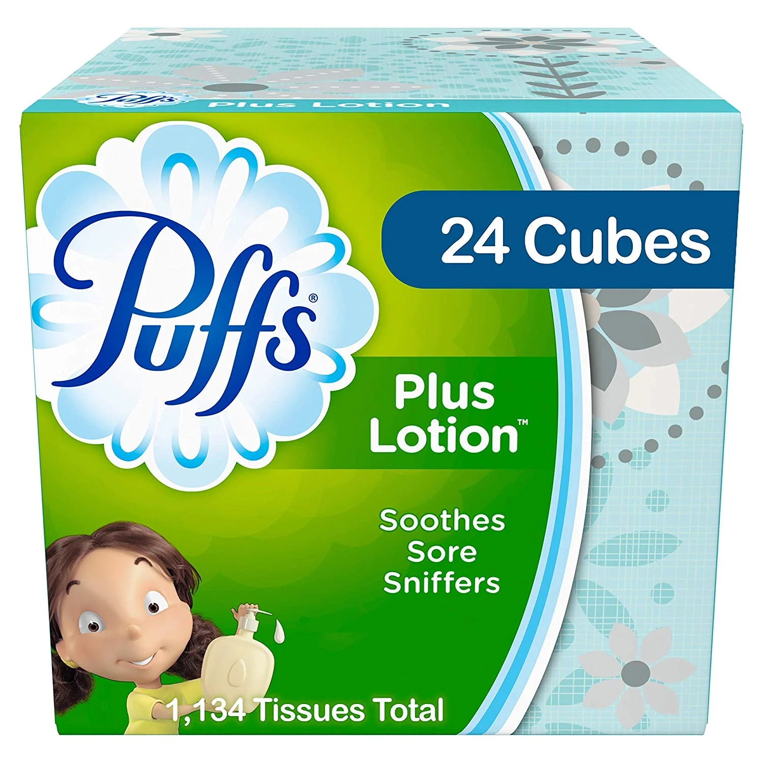 24 PACK - PUFF PLUS LOTION FACIAL TISSUE BOXES FOR $27.58