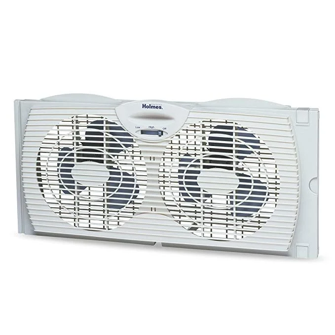 HOLMES WINDOW FAN WITH TWIN 6-INCH REVERSIBLE AIRFLOW BLADES FOR $15.05