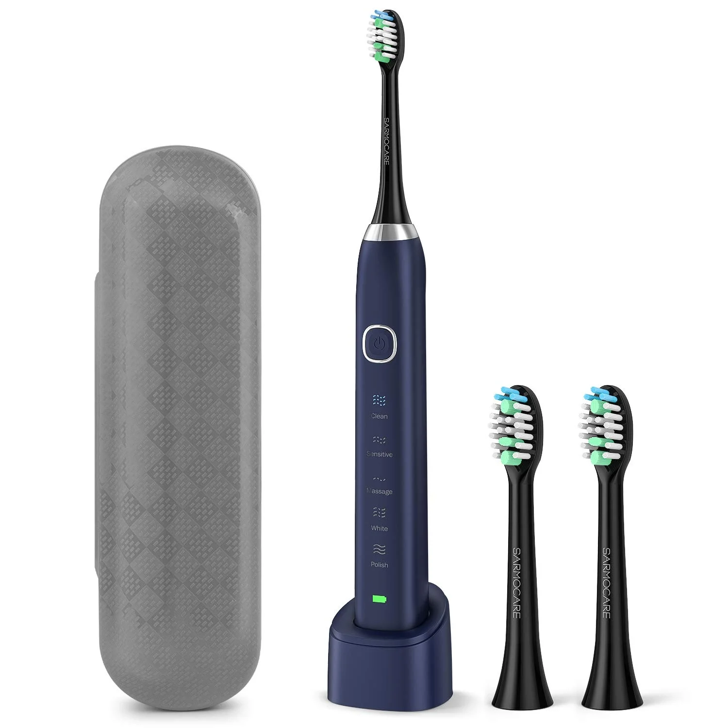 SONIC ELECTRIC TOOTHBRUSH WITH 3 REPLACEMENT BRUSH HEADS FOR $16.49