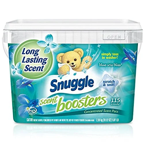 115 PACS - SNUGGLE LAUNDRY SCENT BOOSTERS CONCENTRATED SCENT PACS, BLUE IRIS BLISS FOR $11.36