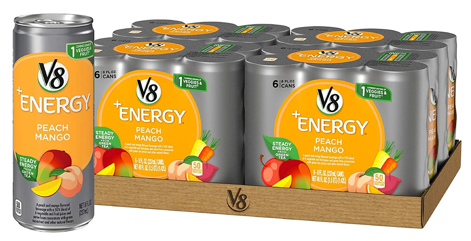 24 PACK - V8 +ENERGY HEALTHY ENERGY DRINK FOR $11.34