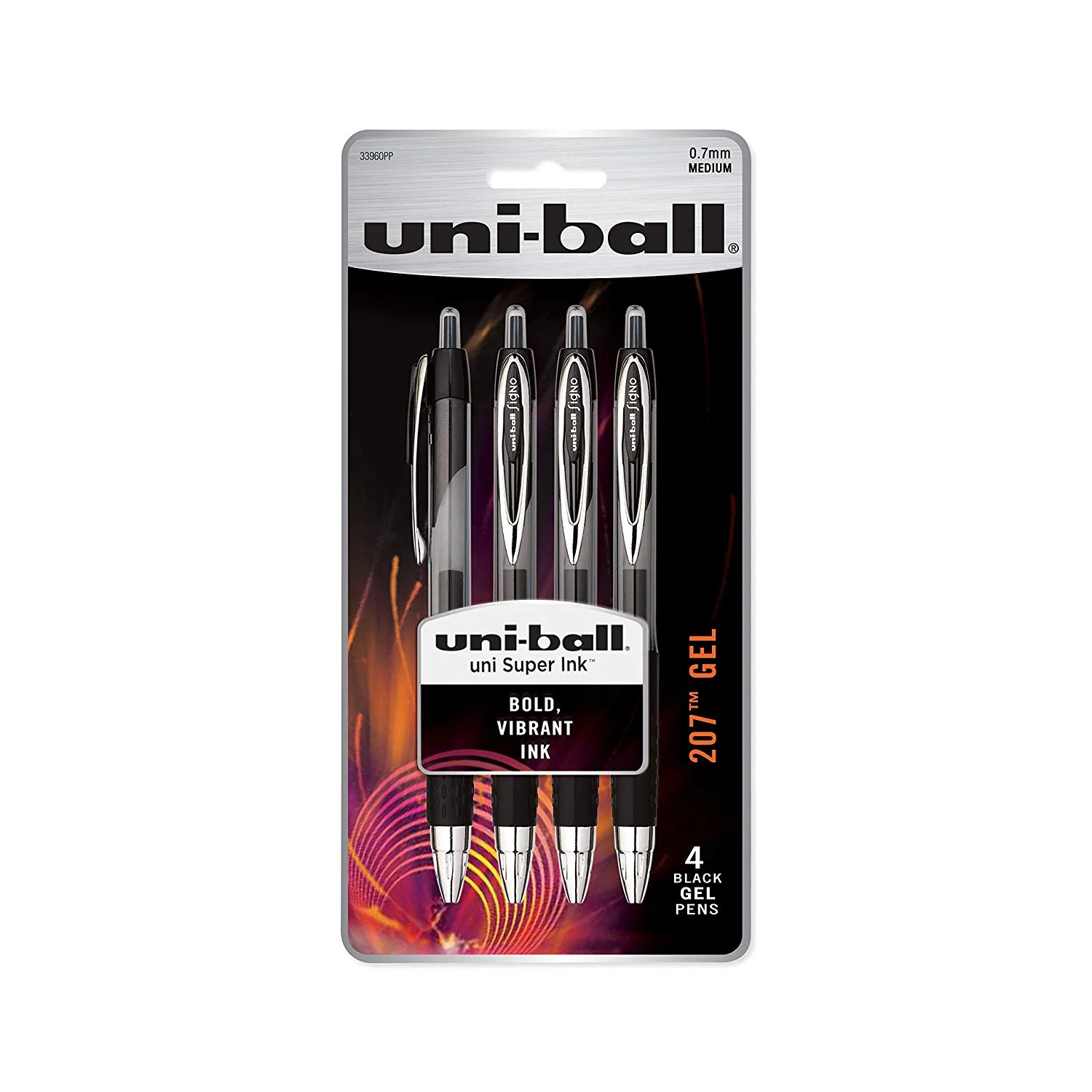 4 PACK - UNI-BALL 207 RETRACTABLE GEL PENS FOR $2.74