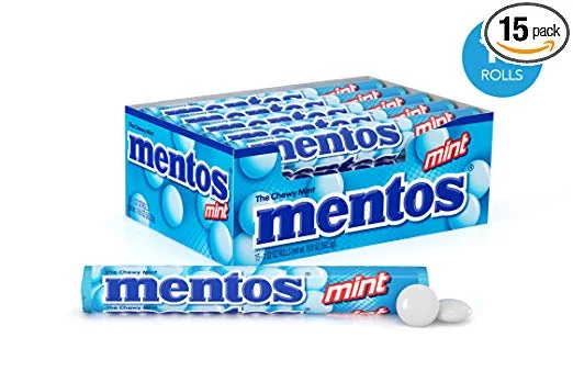 15 PACK - MENTOS CHEWY MINT CANDY ROLLS FOR $6.73