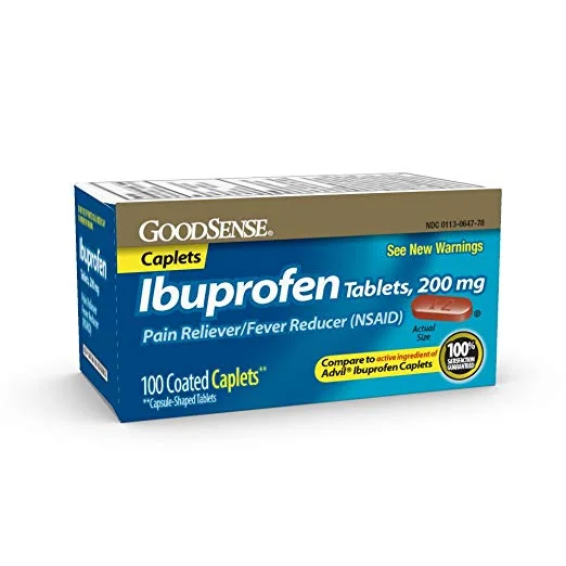 100 COUNT - GOODSENSE IBUPROFEN TABLETS, 200 MG FOR $2.69