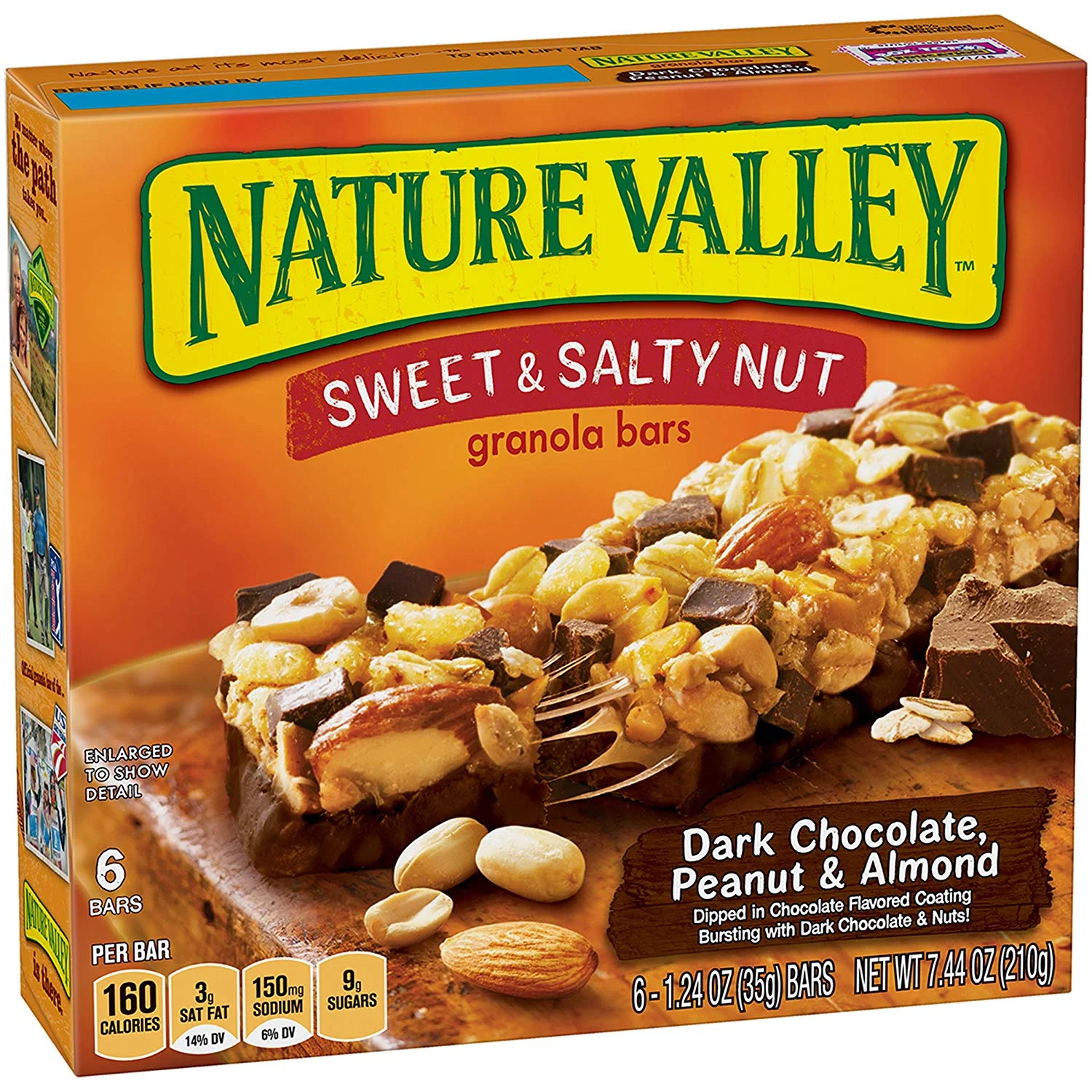 6 BOXES - NATURE VALLEY GRANOLA BARS, SWEET AND SALTY NUT, DARK CHOCOLATE PEANUT &amp; ALMOND FOR $13.45