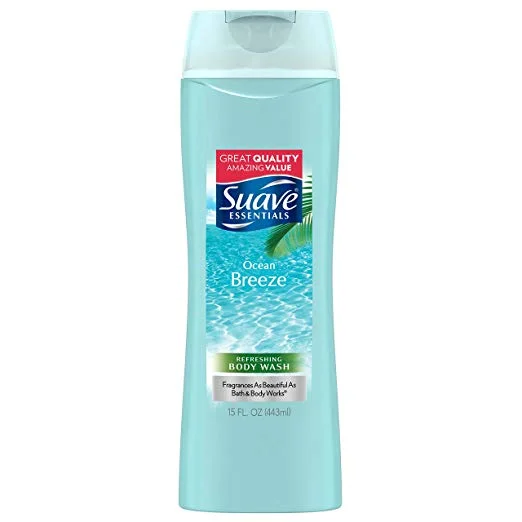6 PACK - SUAVE ESSENTIALS BODY WASH, OCEAN BREEZE FOR $9.12