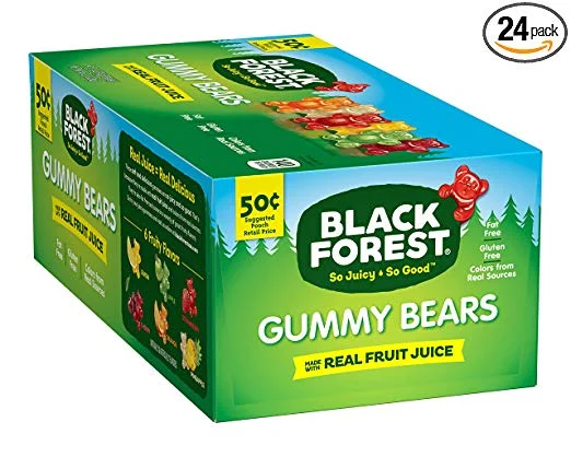 24 PACK - BLACK FOREST GUMMY BEARS CANDY FOR $6.63