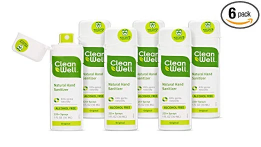 6 PACK - CLEANWELL BOTANICAL HAND SANITIZER SPRAY FOR $10.94