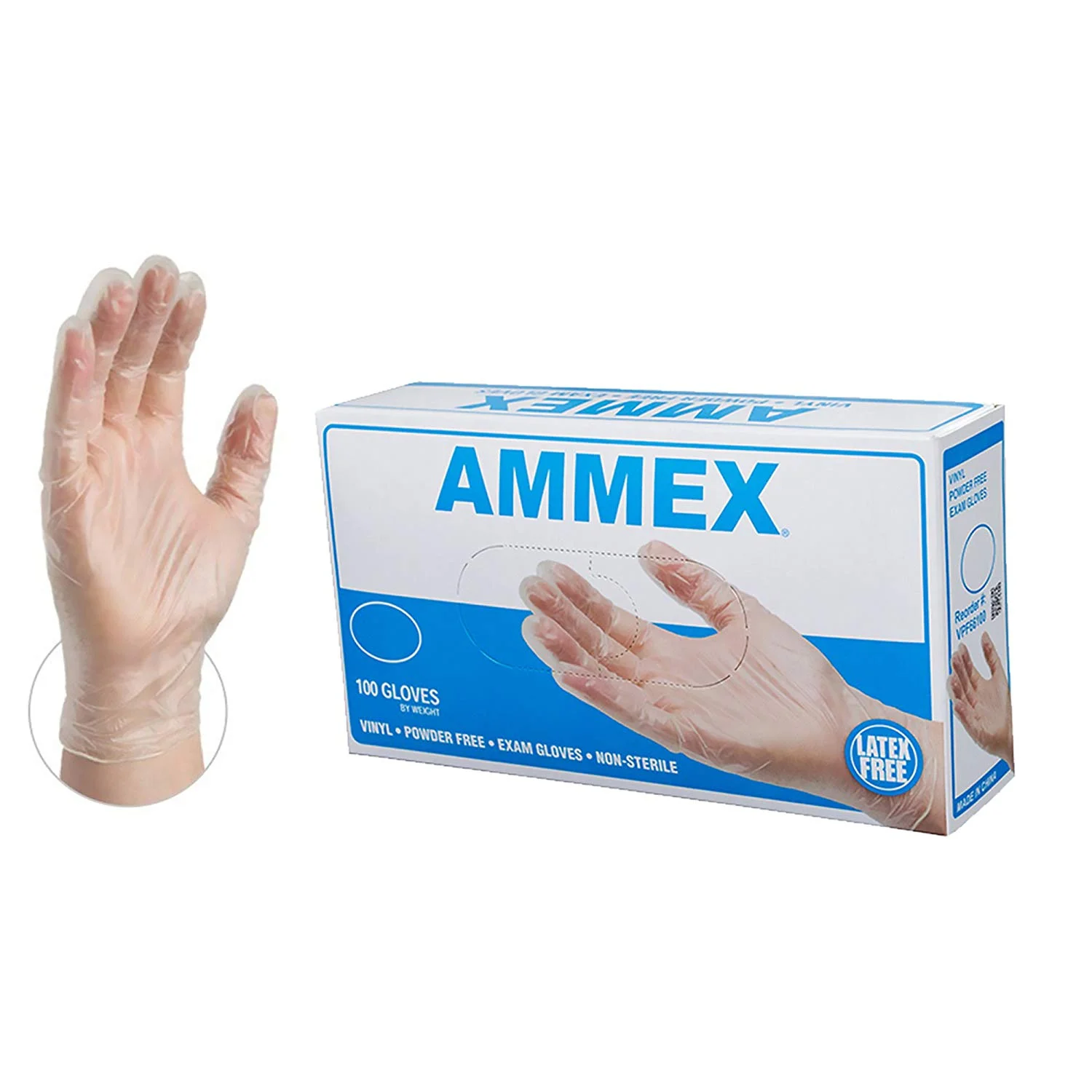 BOX OF 100 - EXTRA LARGE SIZE MEDICAL CLEAR VINYL GLOVES FOR $4.46