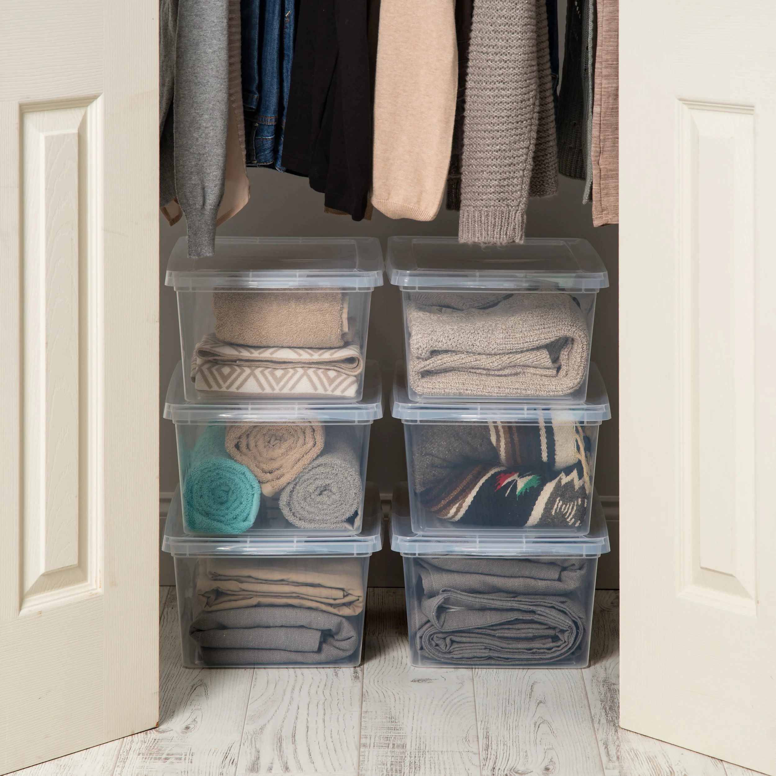 6-PACK - 17QT STORAGE BOXES FOR $12.50