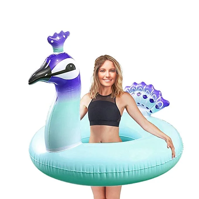 PEACOCK SWIM RING POOL FLOAT FOR $7.99