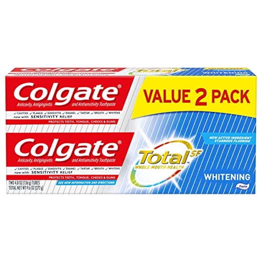 2 PACK - COLGATE TOTAL WHITENING TOOTHPASTE FOR $4.21