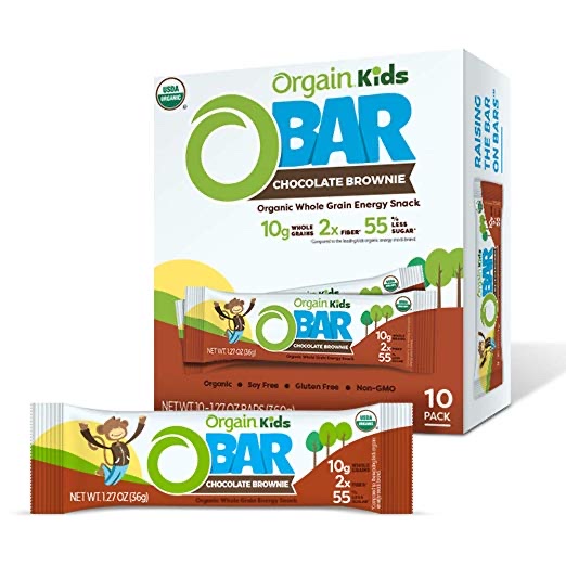 10 COUNT - ORGAIN ORGANIC KIDS ENERGY BARS, CHOCOLATE BROWNIE FOR $6.98