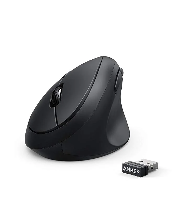 ANKER WIRELESS VERTICAL ERGONOMIC MOUSE WITH 800/1200/1600 DPI FOR $14.99