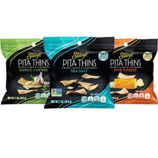 24 SNACK BAGS - STACY’S FLAVORED PITA CHIPS VARIETY PACK FOR $9.34
