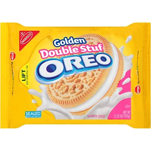 OREO GOLDEN DOUBLE STUF SANDWICH COOKIES FOR $2.83