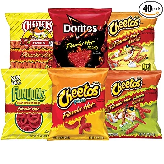 40 SNACK BAGS - FRITO-LAY FLAMIN’ HOT MIX VARIETY PACK FOR $10.52