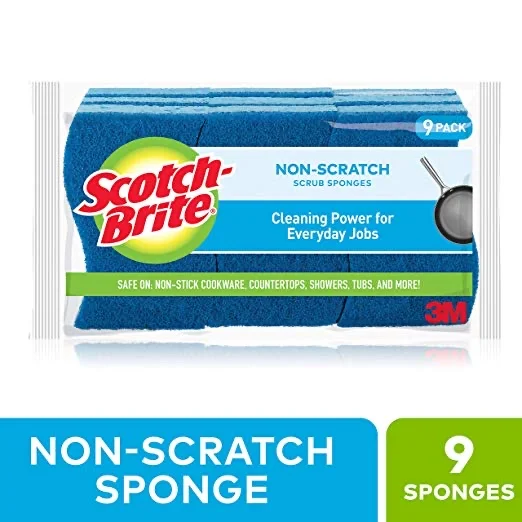 PACK OF 9 - SCOTCH-BRITE NON-SCRATCH SCRUB SPONGES FOR $6.87