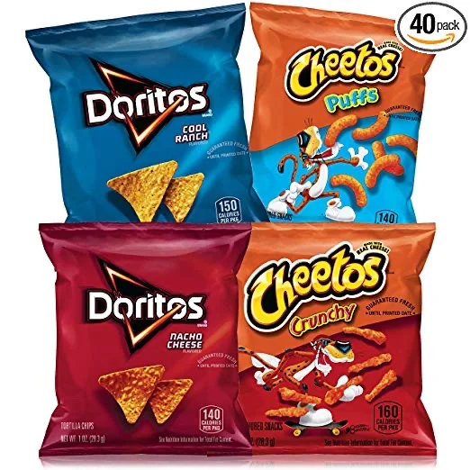 40 SNACK BAGS - FRITO-LAY DORITOS &amp; CHEETOS MIX VARIETY PACK FOR $10.23