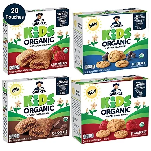 4 BOXES - QUAKER KIDS ORGANIC MULTIGRAIN BARS &amp; BITES SAMPLER PACK FOR $7.67