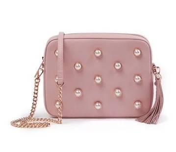 TED BAKER LONDON ALESSIA  PEARL EMBELLISHED LEATHER CROSSBODY FOR $74.98