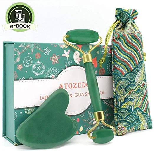 100% REAL JADE STONE FACE MASSAGER SET FOR $9.19