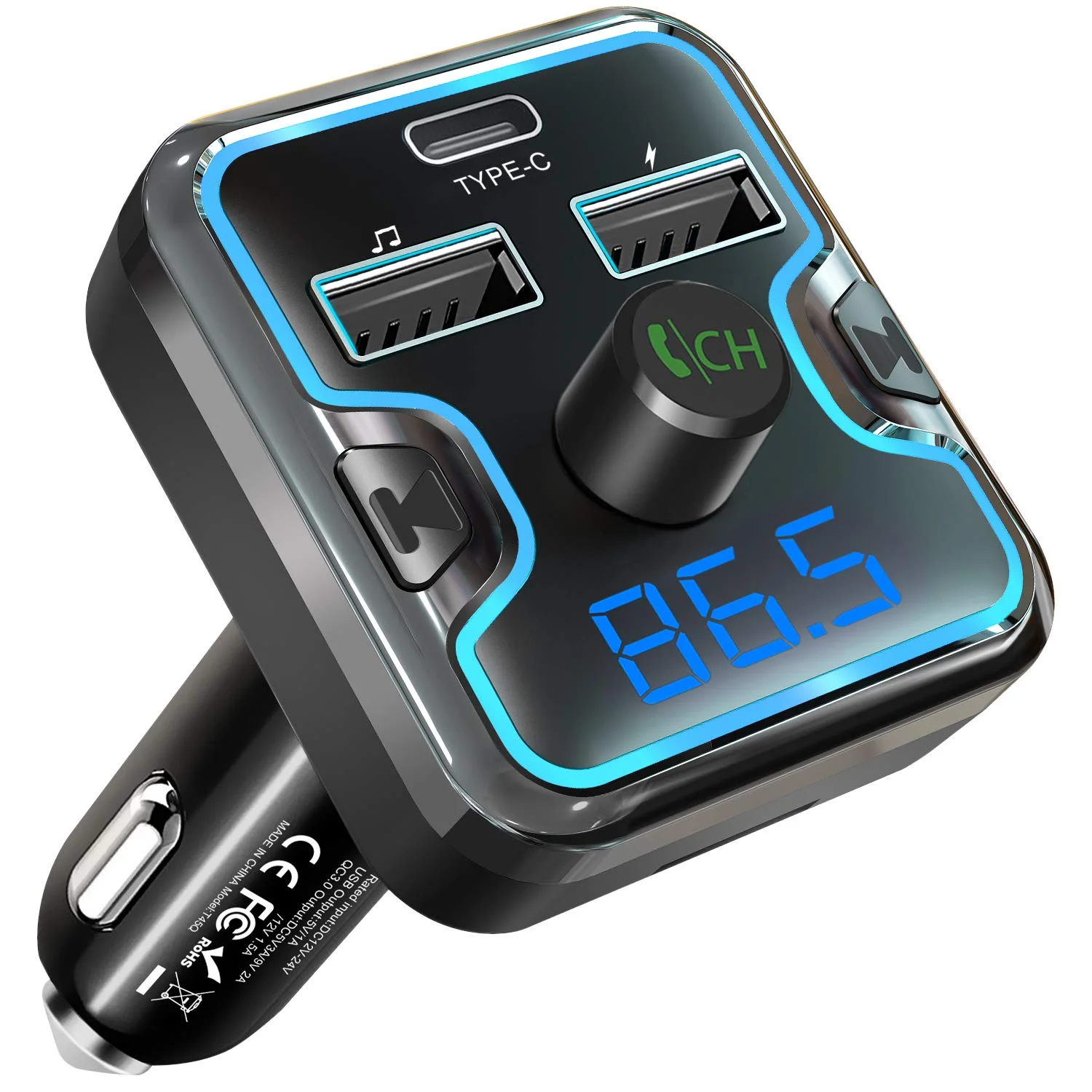 DUAL USB PORT BLUETOOTH FM TRANSMITTER CAR CHARGER FOR $8.00