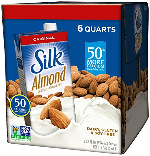 PACK OF 6 - 32OZ SILK PURE ALMOND ORIGINAL FOR $13.62