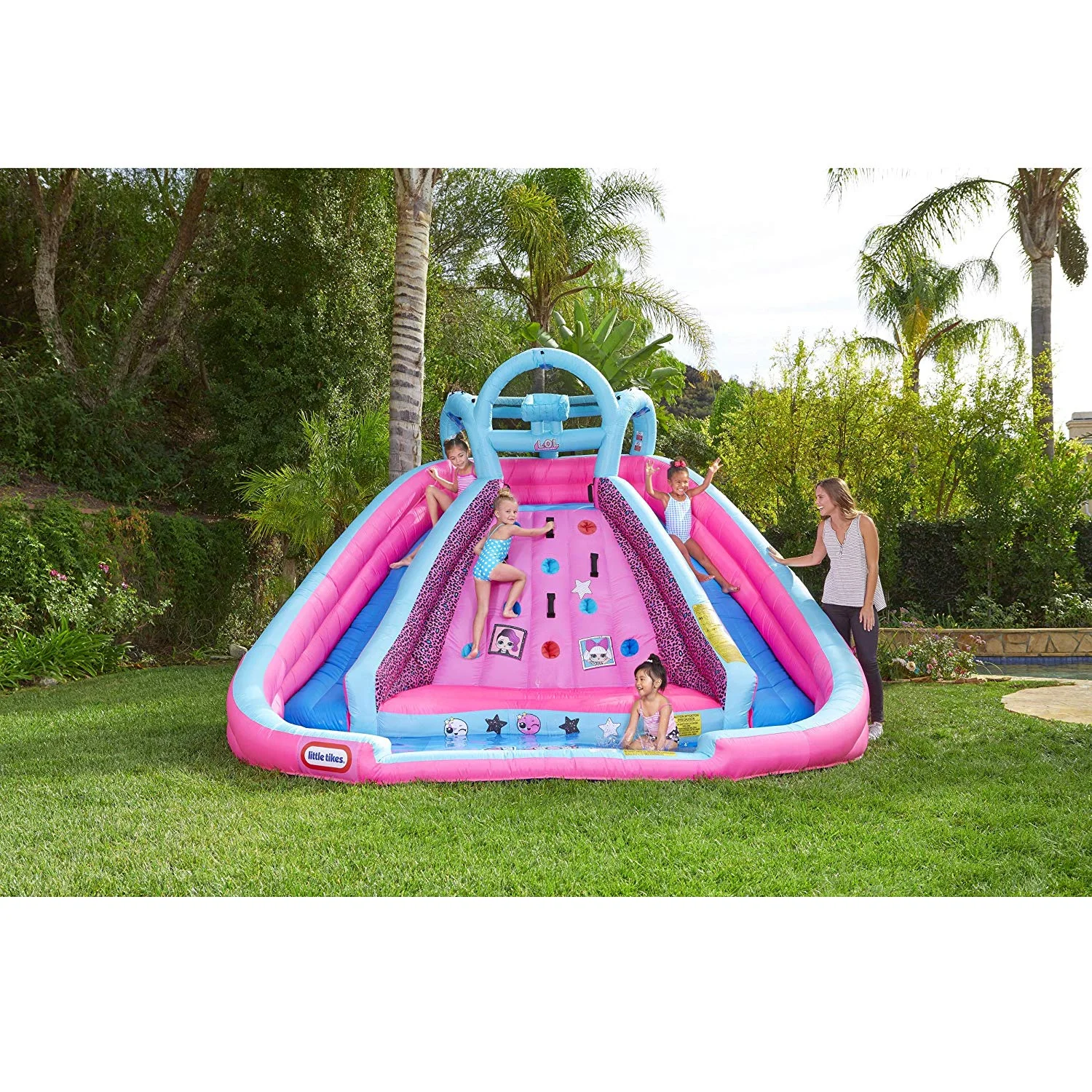 L.O.L. SURPRISE INFLATABLE RIVER RACE WATER SLIDE WITH BLOWER FOR $191.40