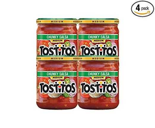 4 JARS - TOSTITOS MEDIUM CHUNKY SALSA FOR $9.87