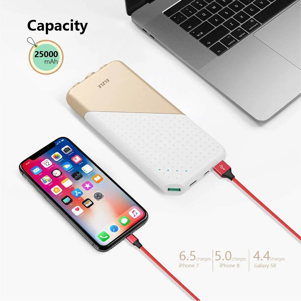 25,000MAH PORTABLE POWER BANK FOR $12.00