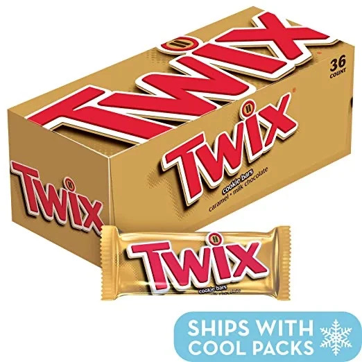 36 PACKS - TWIX COOKIE FULL SIZE CANDY BARS FOR $19.94