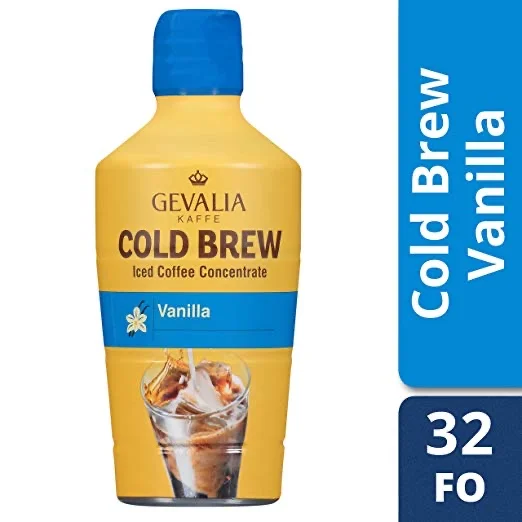 32OZ GEVALIA COLD BREW VANILLA ICED COFFEE CONCENTRATE FOR $4.02