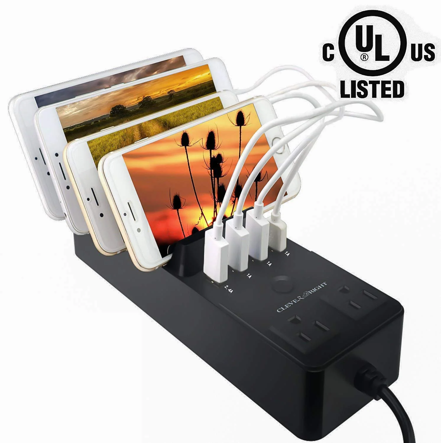 3-IN-1 DOCKING STATION 4 USB PORTS AND 2 OUTLET SURGE PROTECTOR&nbsp;FOR $13.49