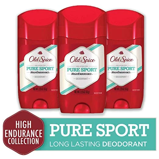 3 PACK - OLD SPICE DEODORANT, PURE SPORT HIGH ENDURANCE FOR $7.64