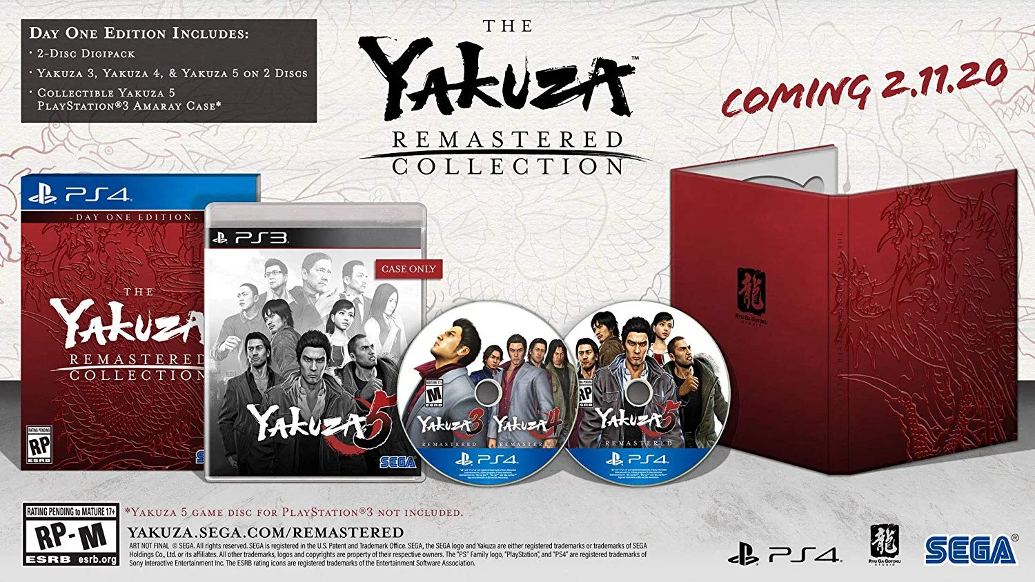 YAKUZA REMASTERED COLLECTION - DAY 1 EDITION - PLAYSTATION 4 FOR $59.99