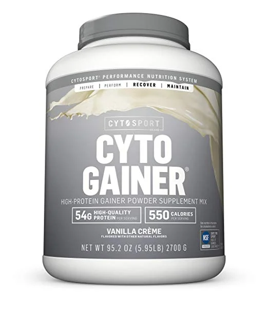 6 POUNDS - CYTOSPORT CYTO GAINER PROTEIN POWDER, VANILLA SHAKE FOR $30.81