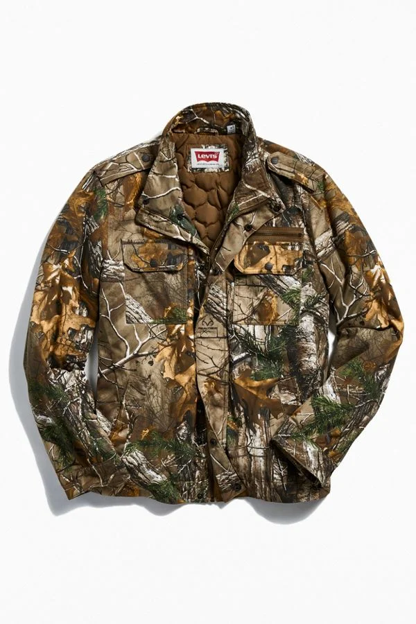 LEVI’S CAMO TWO POCKET MILITARY JACKET FOR $59.99