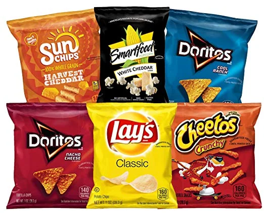35 SNACK BAGS - FRITO-LAY CLASSIC MIX VARIETY PACK FOR $7.45
