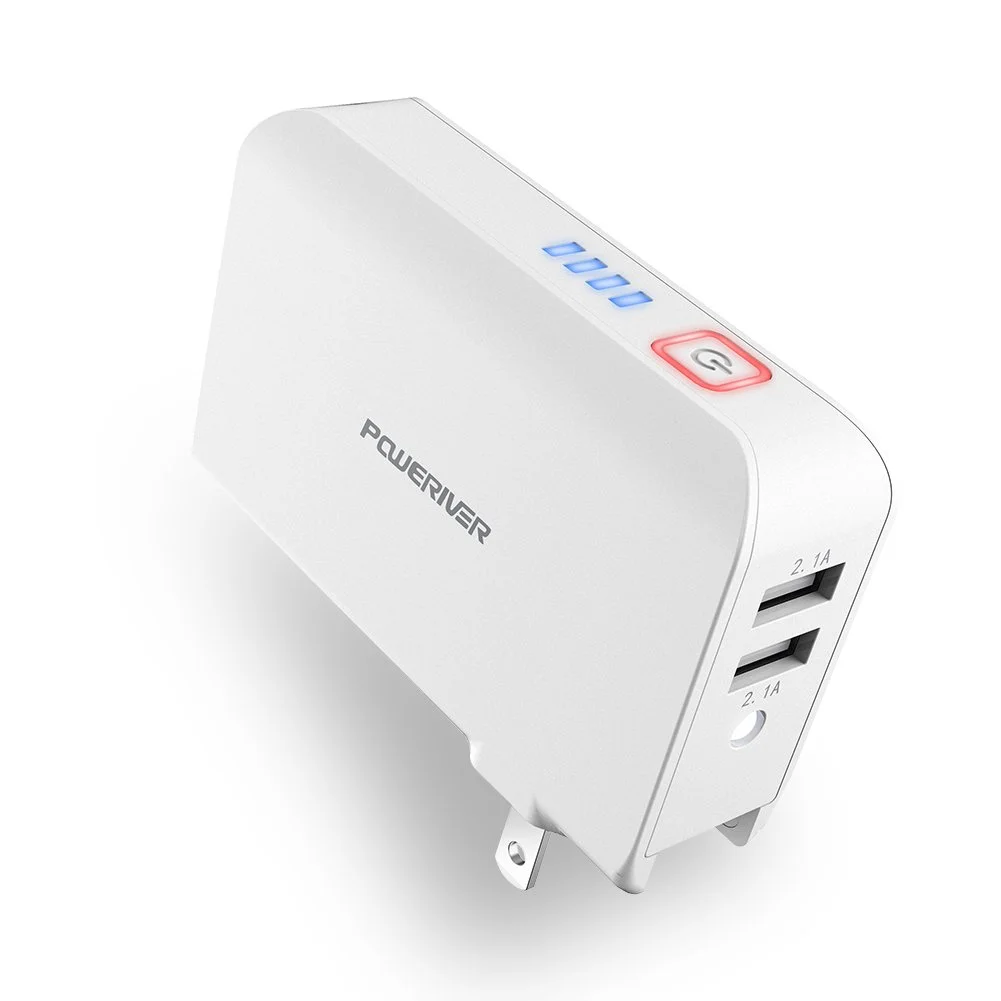 2-IN-1 USB WALL CHARGER + 5,000MAH PORTABLE POWER BANK FOR $11.25