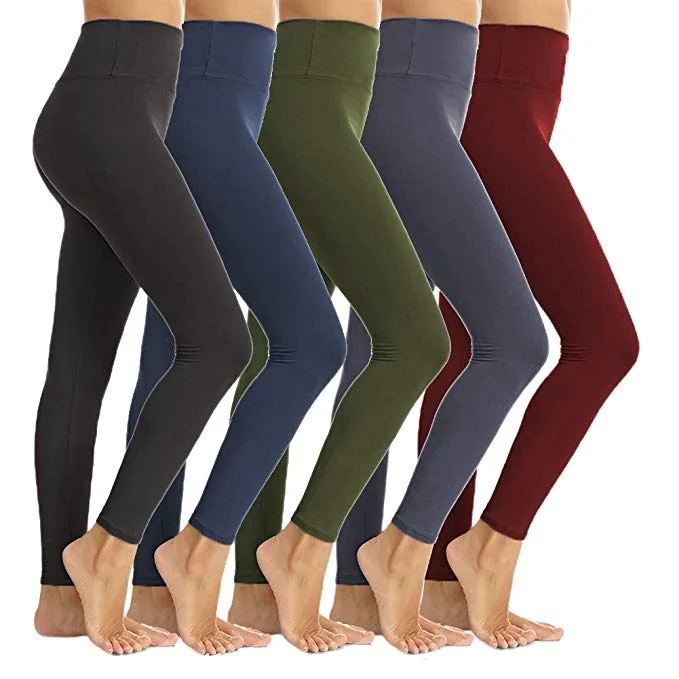 PACK OF 5 WOMEN'S HIGH WAISTED LEGGINGS FOR $16.49