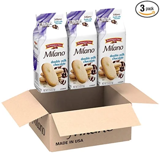 3 PACKS - PEPPERIDGE FARM MILANO COOKIES, DOUBLE MILK CHOCOLATE, 7.5 OZ BAGS FOR $5.35