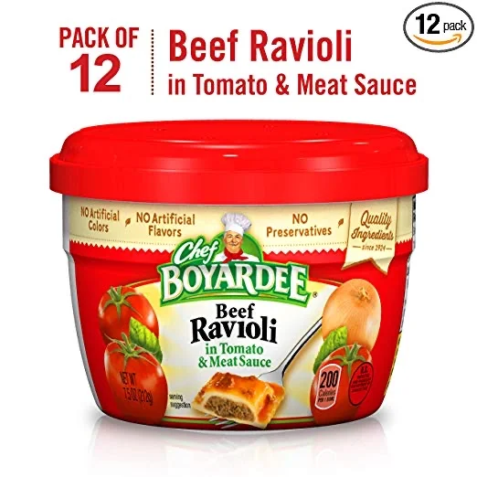 PACK OF 12 - CHEF BOYARDEE BEEF RAVIOLI MICROWAVABLE BOWLS FOR $10.05