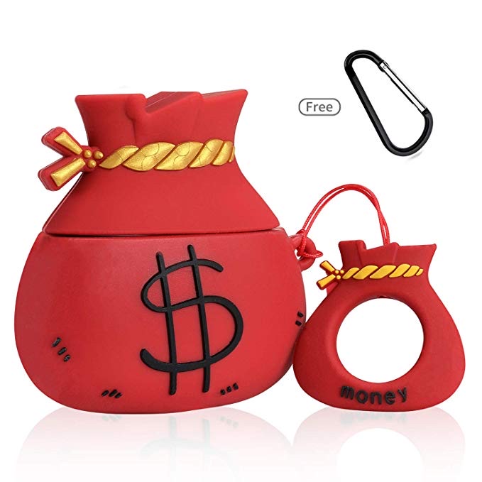 RED MONEY BAG AIRPODS CASE FOR $5.49
