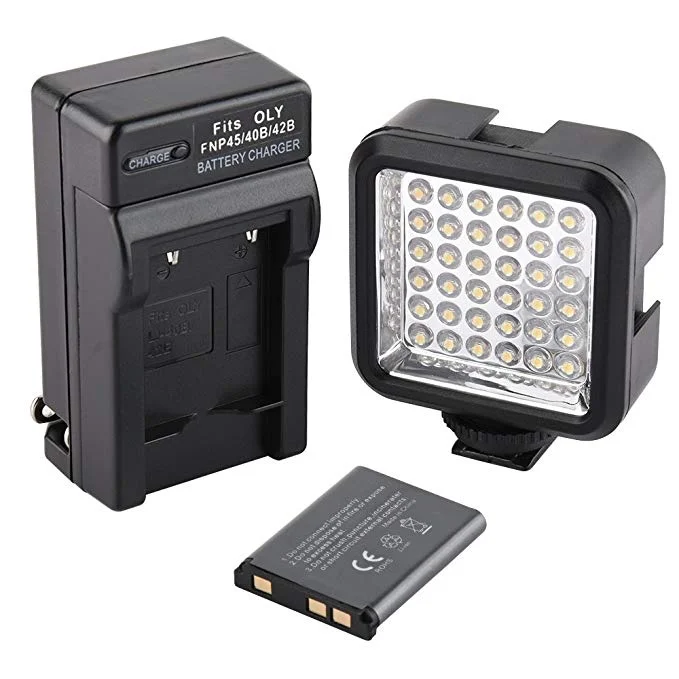 ULTRA-BRIGHT LED 36 VIDEO LIGHT WITH RECHARGEABLE BATTERY PACK FOR $4.50