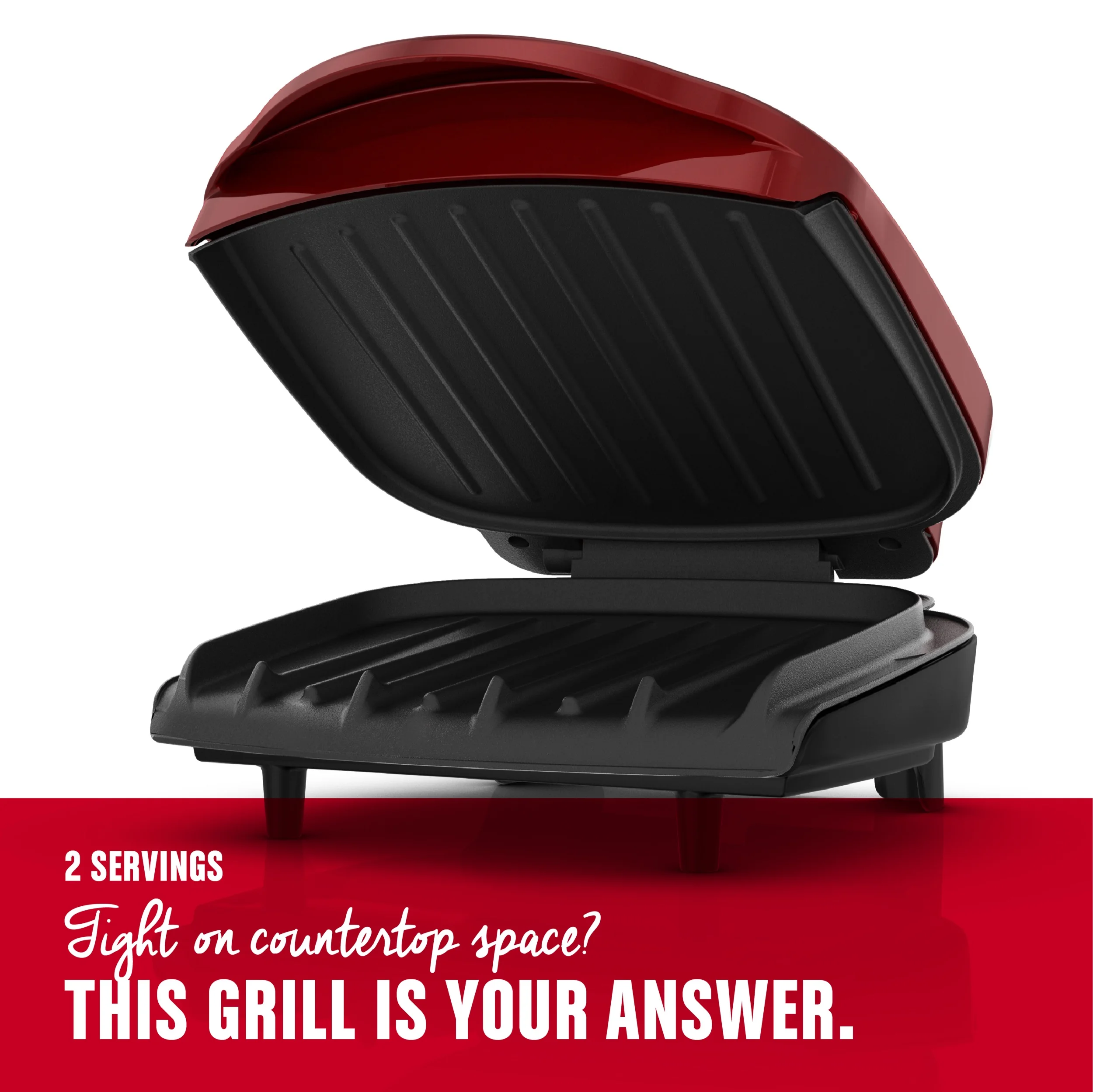 GEORGE FOREMAN 2-SERVING CLASSIC PLATE ELECTRIC GRILL AND PANINI PRESS FOR $12.99
